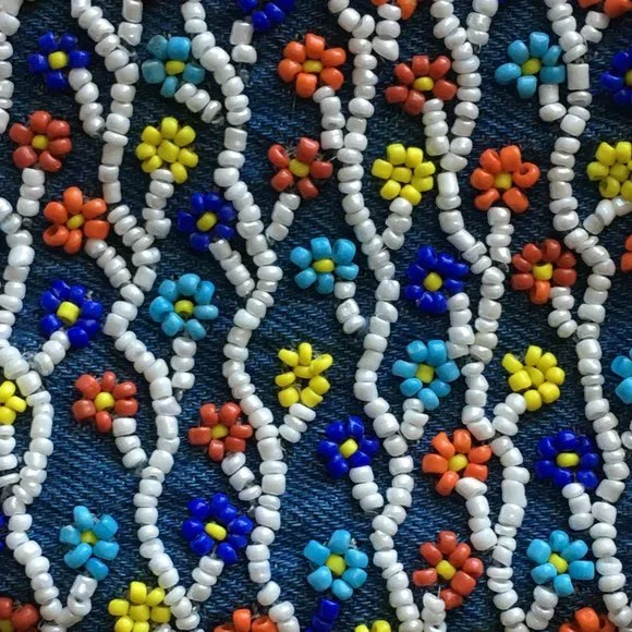 PIERRE URBACH Micro Crossbody Shoulder Bag Beaded Multi Colored Floral Pattern - Picture 7 of 7